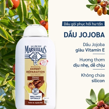 Dầu Gội Le Petit Marseillais - Hương Dầu Jojoba - Dưỡng Ẩm Nhẹ Với Chiết Xuất Hữu Cơ 250ml