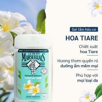 Sữa Tắm Và Ngâm Bồn Dạng Kem Le Petit Marseillais - Hương Hoa Tiare - Dịu Nhẹ 650ml